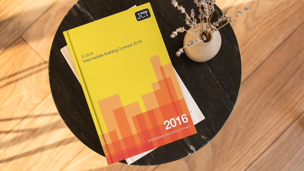 JCT Design and Build contract documents used in UK construction projects.