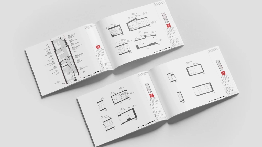 Architectural drawings and floor plans presented in booklets, often used in support of Green Belt appeals.