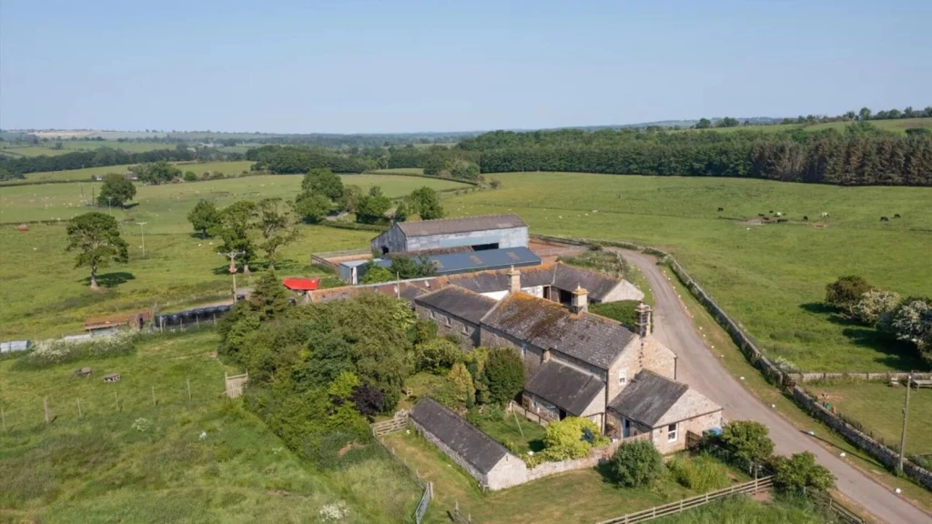 Aerial view of a rural landscape, illustrating potential sites for Labour's new towns in the UK.