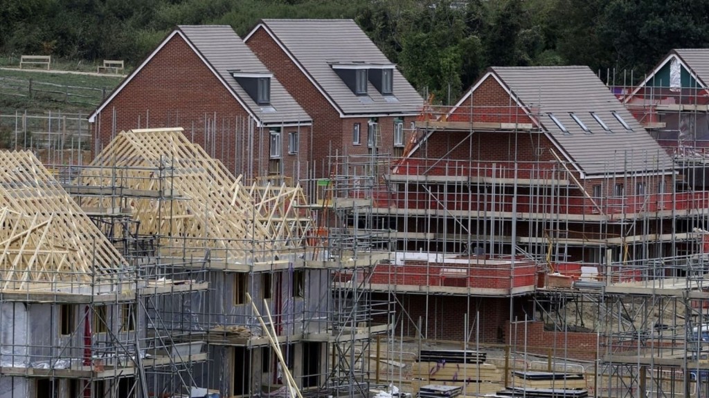 A new housing development under construction illustrates the Presumption in Favour of Sustainable Development in action.