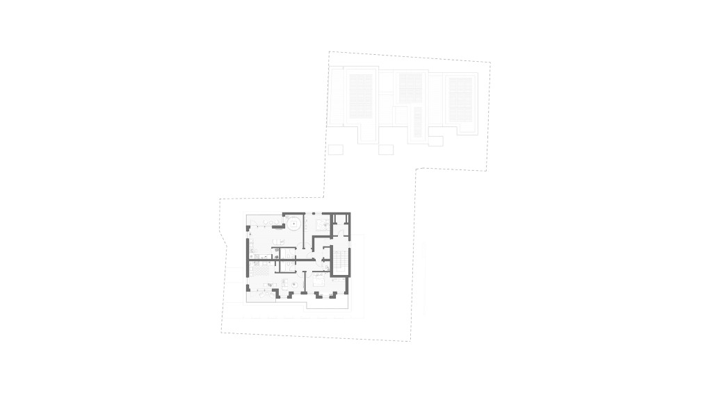 Proposed third-floor plan for the residential redevelopment project at Davenport Road, London SE6 2AY. This architectural drawing highlights the layout of the uppermost floor in the new residential building, featuring spacious flats designed for modern living. The plan demonstrates efficient space utilisation and thoughtful design, integrating seamlessly with the surrounding urban landscape.