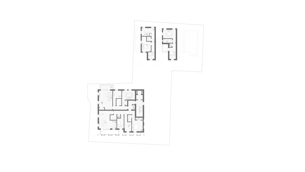 Proposed second-floor plan for the residential redevelopment of a former plumber's merchant site in Lewisham, London SE6 2AY. This detailed architectural drawing showcases the layout of new flats and mews houses, designed to maximise space efficiency while contributing to the area's housing supply. The plan integrates modern residential design with careful consideration of the urban environment, ensuring functionality and aesthetic harmony.