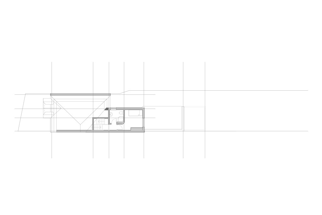 Floor plans of the exisiting second and top floor of the property which only held a very small single bedroom with a en-suite wet room
