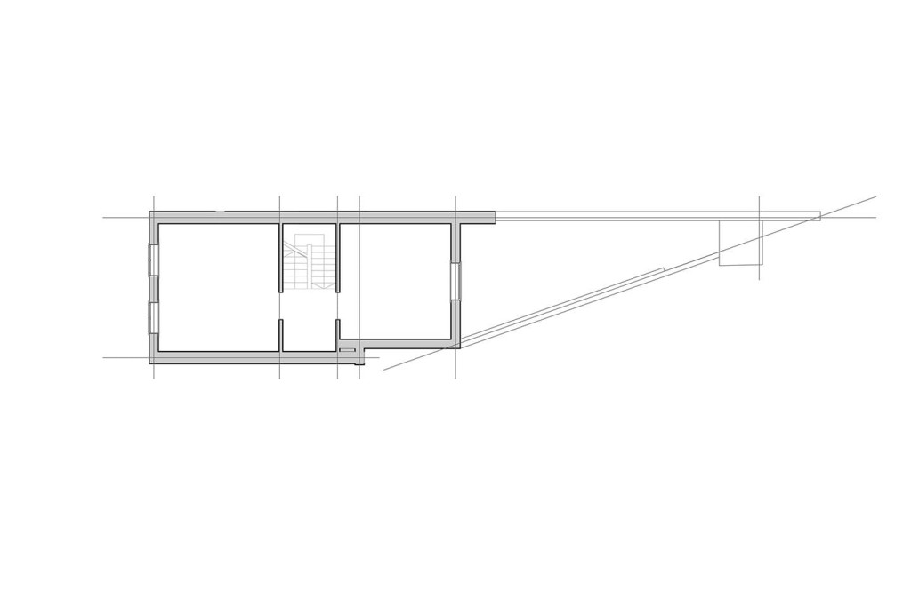 Grey scale existing floor plans of the second floor which again did not utilise the potential of the Victorian building and currently only held two small rooms