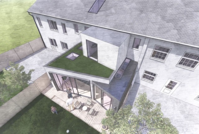 Distinctive and creative contemporary rear extension for a house in a conservation area