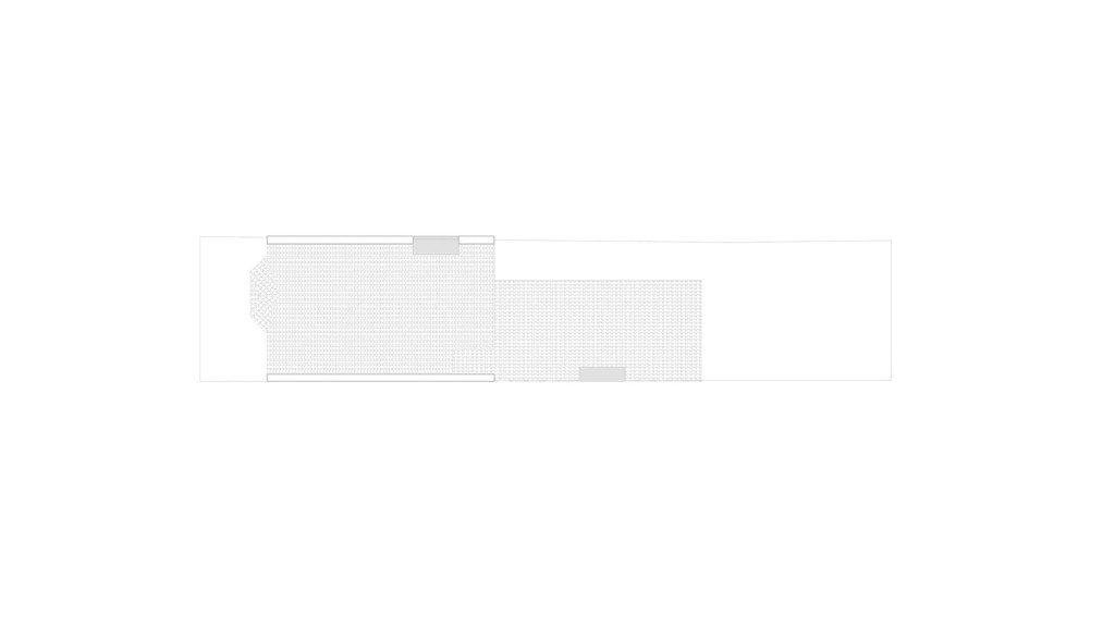 This architectural floor plan depicts the existing roof layout for a property at Scawen Road SE8 5AG, which is part of an urban wraparound extension project undertaken by Urbanist Architecture. The plan shows the current roof structure and spatial arrangement before any modifications. This design aims to highlight the roof's layout, providing a basis for planned improvements and extensions.