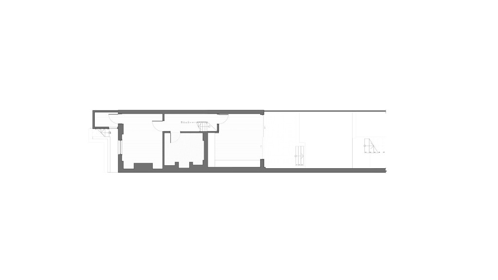 Proposed ground floor plan for a Victorian house extension project in Catherine Grove SE10. The design includes enhancements by Urbanist Architecture, situated in a strict conservation area overseen by Greenwich Council. This detailed floor plan illustrates the proposed modifications to improve functionality and aesthetics.