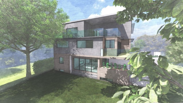 A substantial, fully equipped contemporary home over 900sqm in a secluded, tree-surrounded plot